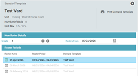 Create a Roster :: Midlands Partnership University NHS Foundation Trust