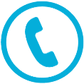 Blue phone symbol