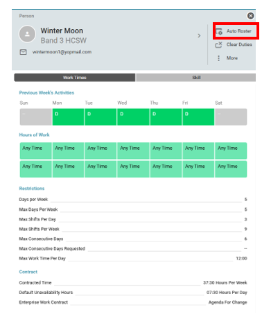 How to Auto Roster :: Midlands Partnership University NHS Foundation Trust
