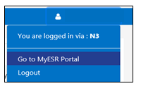 Screenshot of ESR showing the Go to My ESR Portal button