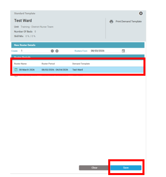 Create a Roster :: Midlands Partnership University NHS Foundation Trust