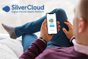 Silvercloud Digital Mental Health Platform with a man on his phone