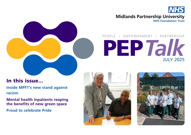 Image shows the front cover of the latest edition of PEP Talk