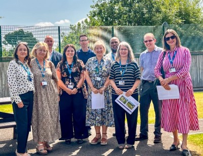 MPFT colleagues on a tour of the refurbished gardens at The Redwoods Summer Festival event on the 25 July