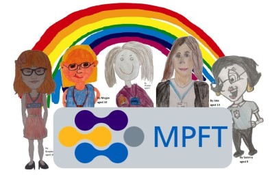 Child's drawing of the Families Health and Wellbeing team