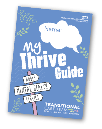 The front cover of The Thrive Guide booklet