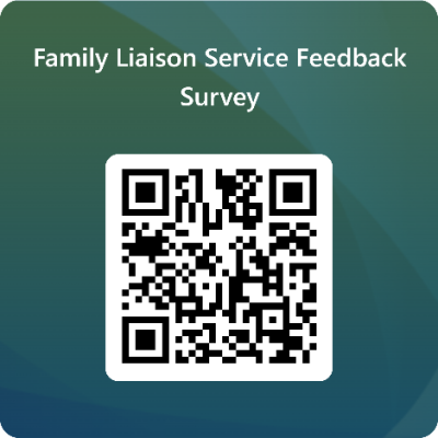 QR Code for the Family Liaison Service Feedback Survey