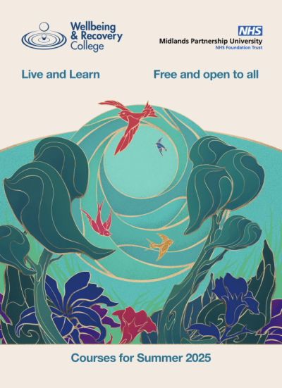 Front cover for the Wellbeing and Recovery College course leaflet