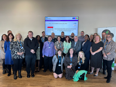 Attendees at the Step On celebration event
