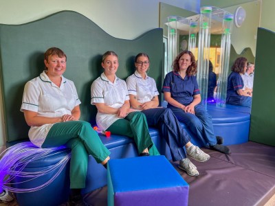 Pictured, left to right, Charlotte Wise, Clinical Lead Occupational Therapist; Jade Morris, Senior Occupational Therapist; Eleanor Yerkess, AHP Assistant; and Rhiannon Merrington, Birch Ward Manager.