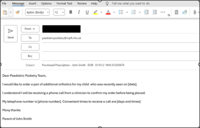 Email example