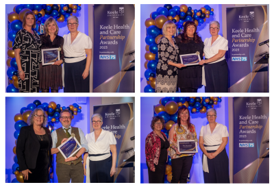 Helen Duffy, Ruth Lambley-Burke, Dr Robert Dennis, Professor Kay Stevenson pictured with their awards.