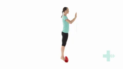 Heel raises with toes on a towel roll.gif